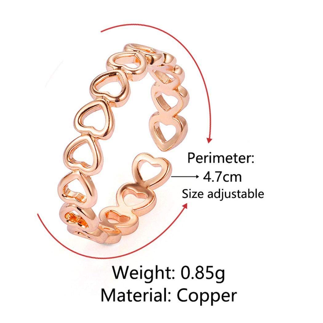 Lindames New Women Fashion Casual Jewelry Charm Wedding Hollow Out Ring Rings