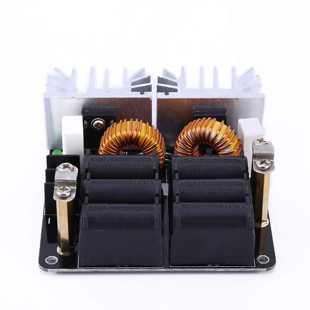 Fdit Low Voltage Induction Heating Board Module 1000W ZVS 12V-48V Back to Rear Conductor Heater DIY Brass Coil