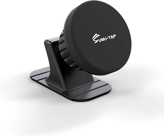 Amazon Sumi Tap スマホホルダー 車 マグネット式 車用粘着式自由設置可能 カーナビホルダー ダッシュボード曲面粘着可能 携帯ホルダー 360度回転カーマウント 磁石車載スマホホルダー Iphone Android Galaxy 多機種対応 円型 ブラック 携帯電話ホルダー 車 バイク