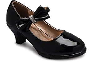 Olivia K Girls Bow Mary Jane Kitten Heel Pumps (Toddler/Little Girl)