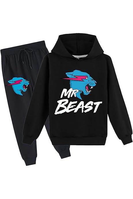 Cartoon Mr Beast Sweatshirt Amazon Mr Beast Hoodies For Boys
