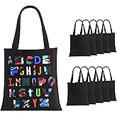 OKBA 10 Pcs Canvas Tote Bags,Reusable Grocery Shopping Blank Tote Bag with Handles and Sustainable Eco Friendly,Suitable for DIY, Advertising, Promotion, Gift, Activity
