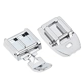 TISEKER Zipper Foot and Invisible Zipper Presser Foot | For All Low Shank Snap-On Singer, Brother, Babylock, Euro-Pro, Janome, Kenmore, White, Juki, New Home and Elna Sewing Machine