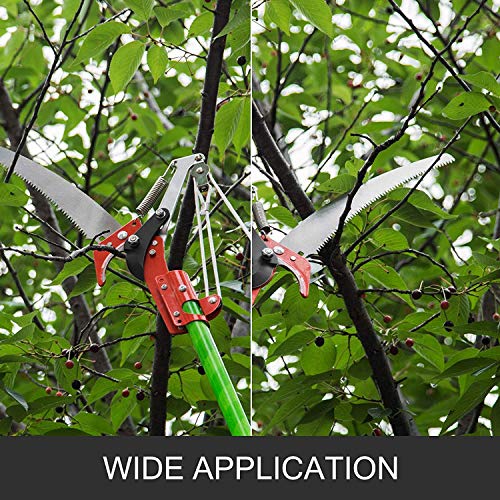 Happybuy Extendable Tree Pole Pruner 26 Foot Pole Saw Tree Saw Alloy