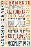 Sacramento, California - Typography