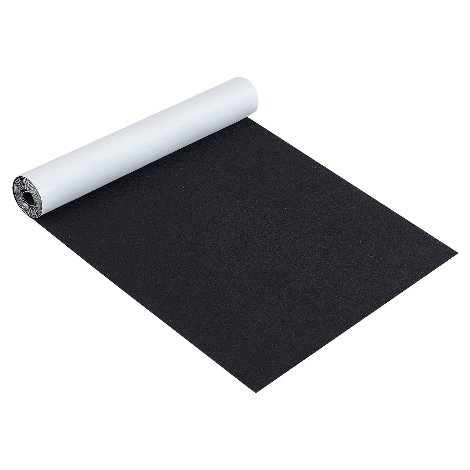 BENECREAT 40cm x 2m Black Self Adhesive Sticky Backed Felt, Multipurpose Adhesive Fabric Sheet Roll for Drawer Box Liner, Cup Mat, Picture Framing, Chair Leg, 1mm Thick