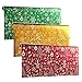 174 x 17 Inches Gift Wrapping Paper Rolls, Pack of 3, Narrow and Long, Christmas Theme Wrapping Paper - Shiny Xmas Gift Wrap, 14.5 Feet x 1.4 Feet, Gold, Burgundy, Green