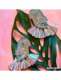 Statement Bird Tassel Earrings for Women - Bohemian Fashion Cute Parrot Fringe Drop Earrings for Girls Jewelry, Idea Gifts for Mom, Lover and Friends