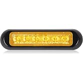 Maxxima Thin Low Profile 6 LED Amber Clear Lens Class 1 Warning Light