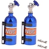 LAFEINA 2PCS Simulation Nitrogen NOS Bottle Decoration Accessories for 1:10 RC Crawler Car TRX4 SCX10 90046 D90 D110 TF2 (Blue)