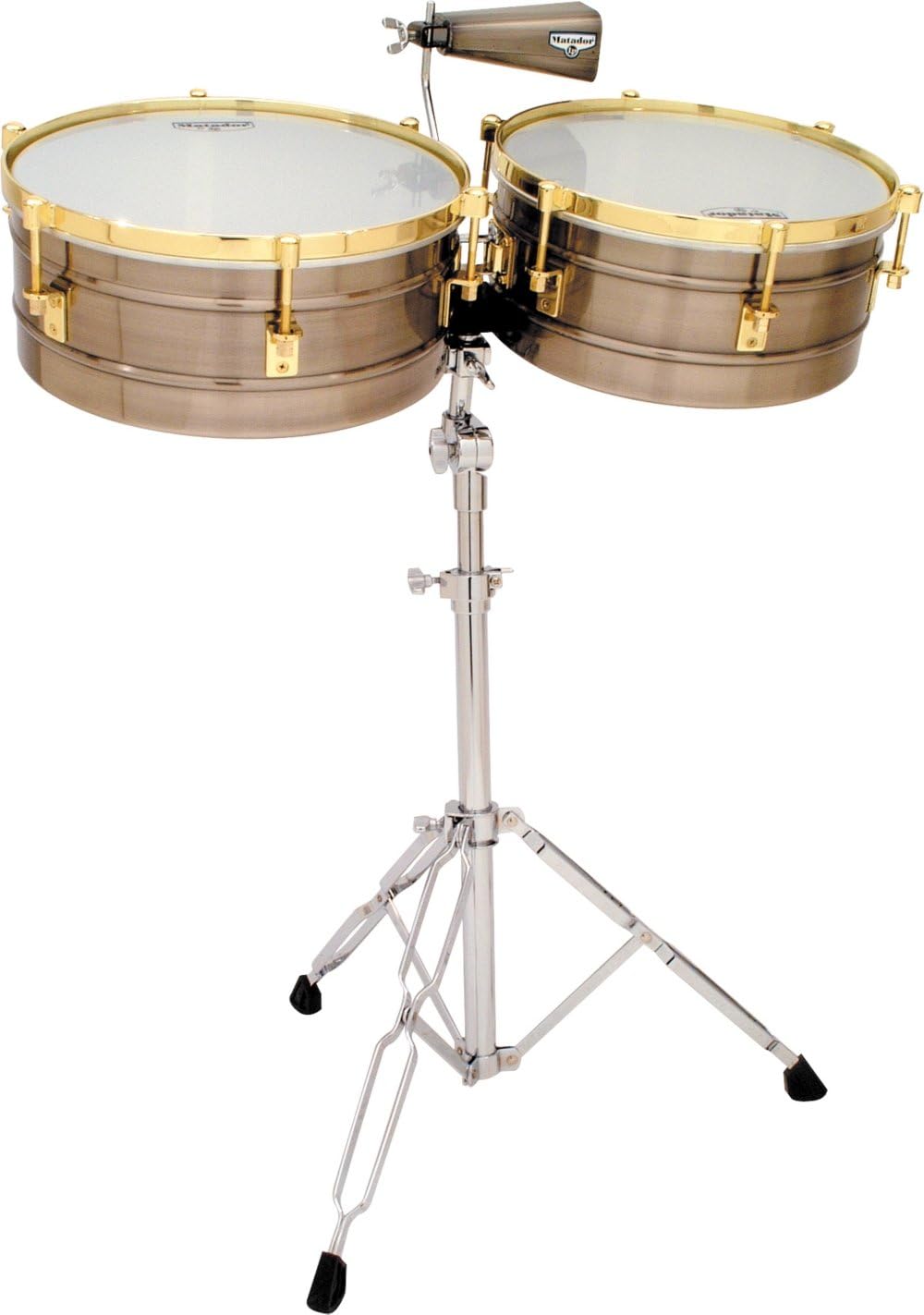 LP Latin Percussion M257BNG Timbales Matador Brushed Nickel/Gold Tone