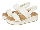 Crocs Women's Brooklyn Low Wedge Chalk/Tan 7 Medium