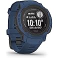 Garmin Instinct 2 Solar, Rugged GPS Smartwatch, Built-in Sports Apps and Health Monitoring, Solar Charging and Ultratough Design Features, Tidal Blue