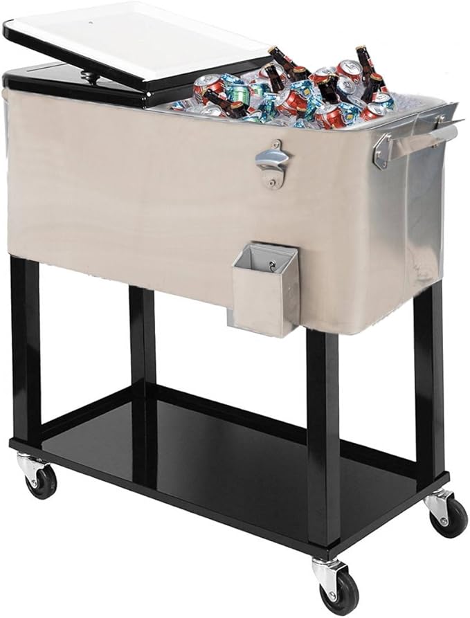 metal ice chest on wheels
