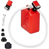 Automatic Portable Fuel Transfer Pump with Auto-Stop, 3.2 Gallon per minute, Extra Long Hose, Battery Powered and USB Type-c, 4 Can Adapters and Leak protection, Gas Pump for Oil, Diesel and Gasoline