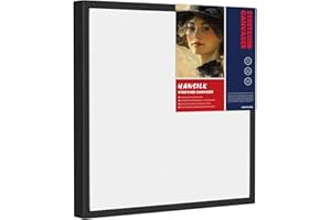 HANSILK Framed Canvas Blank 10x10 - DIY Painting Art with Sturdy Wooden Frame, Modern Empty Canvas for Paint-Your-Own Art Ready to Hang Wall Decor