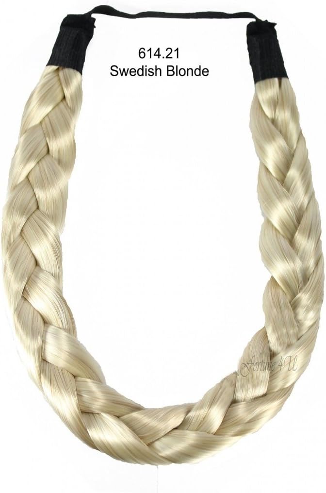 CHUNKY PLAIT HIGH QUALITY PLAITED THICK HEADBAND AVAILABLE IN 14 NATURAL COLOURS (614.21 (Swedish Blonde))