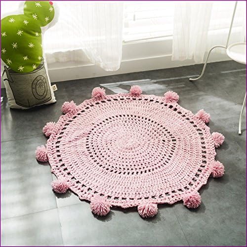 Pink Color Handmade Nordic Carpets Carpet Kids' Room Game Pad Coffee Table Area Rug Children Play Floor Mat Cute