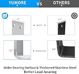 YUMORE 250x150x50mm L Shelf Brackets Stainless Steel Heavy Duty 2 Pack view 3