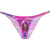 Botmois Men Mini Cheek Underwear Contour Pouch Skimpy Briefs Stretchy Ruched Back Swimwear Soft Posing Bikini Underpants