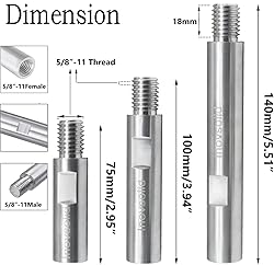 Inovsolid 3 Pcs 5/8'' -11 Thread Angle Grinder