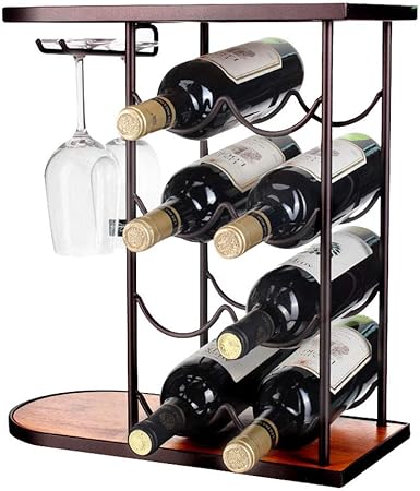 Soporte para botellas de vino Estante de vaso de vidrio, Estante de