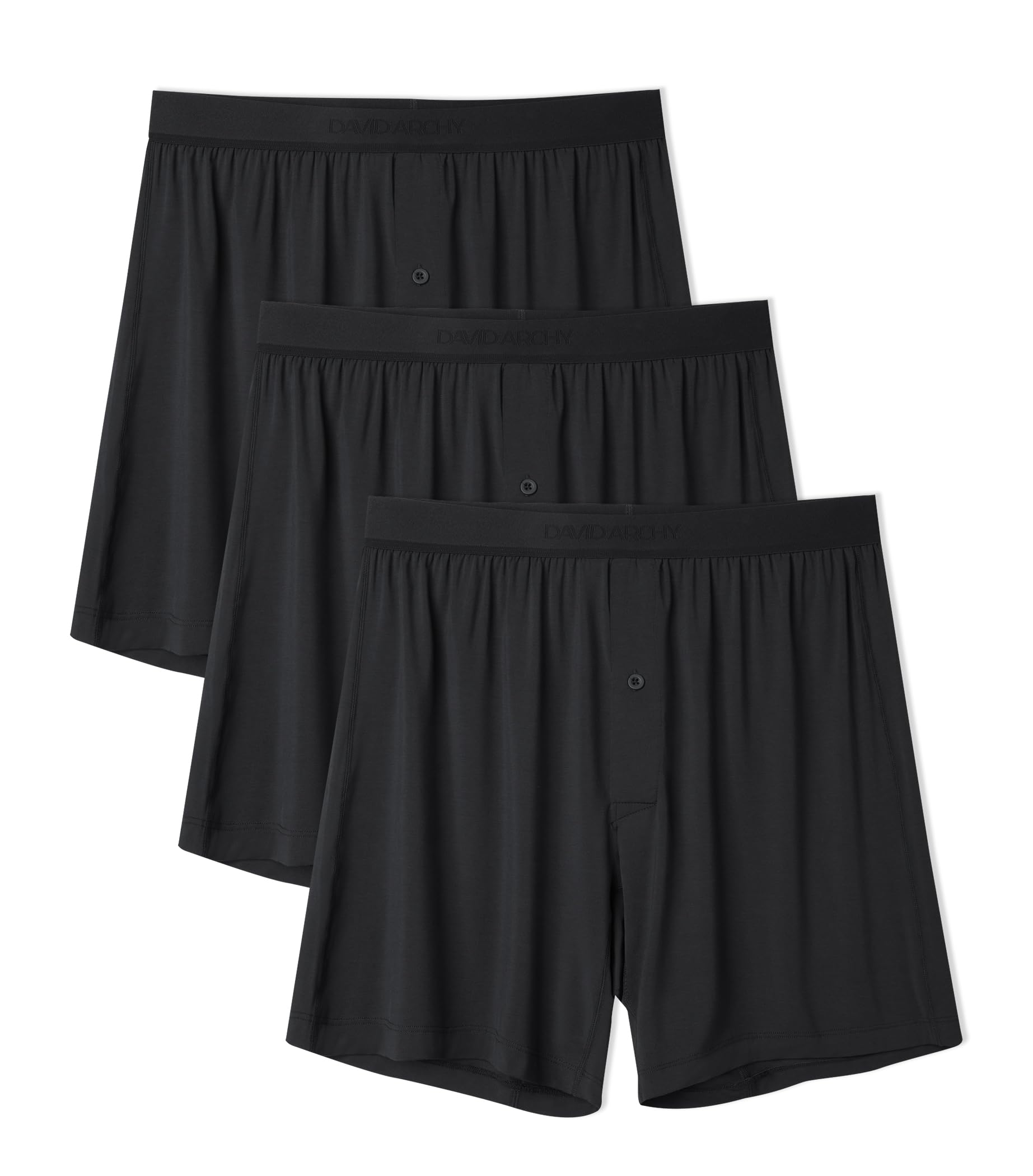 David Archy Hombres 3 piezas Calzoncillos boxer con estampado de dibujo