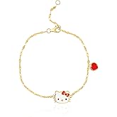 Hello Kitty Sanrio Women’s Bracelets - Gold and Silver Flash-Plated Jewelry with Unique Character Pendants