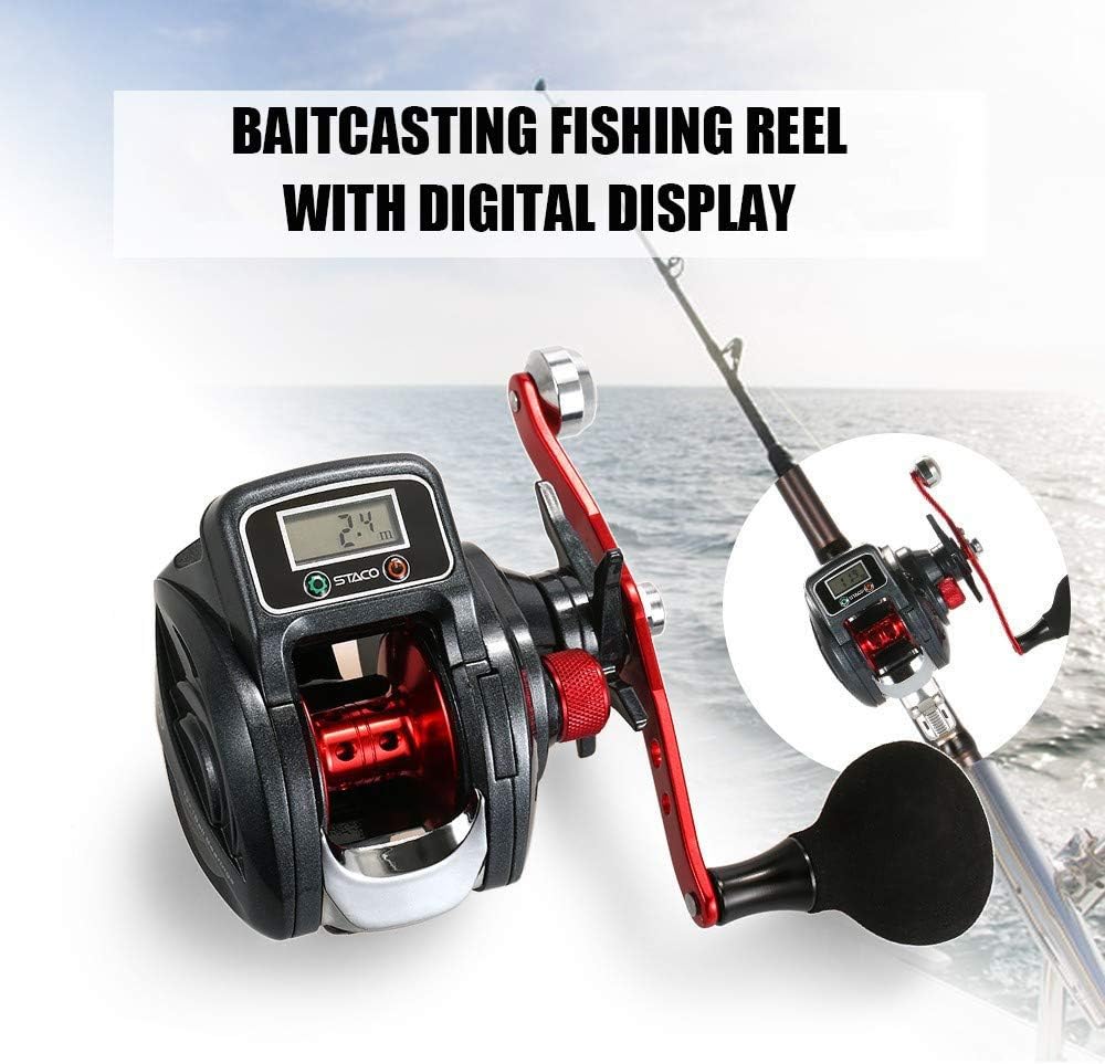 KKTECT Baitcasting Reel, Baitcasting Fishing Reel, 18LB(8Kg) Carbon Fiber Drag Baitcasters Reel, Light Weight Spinning Reel with Magnetic Braking System, Gear ratio: 7.2: 1, 17+1 Bearing