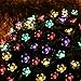 Qedertek 2 Pack Christmas Solar String Lights, 21ft 8 Modes 50 LED Blossom Fairy Garden String Lights for Outdoor, Home, Lawn, Wedding, Patio, Party,Halloween and Holiday Decorations (Multi-Color)