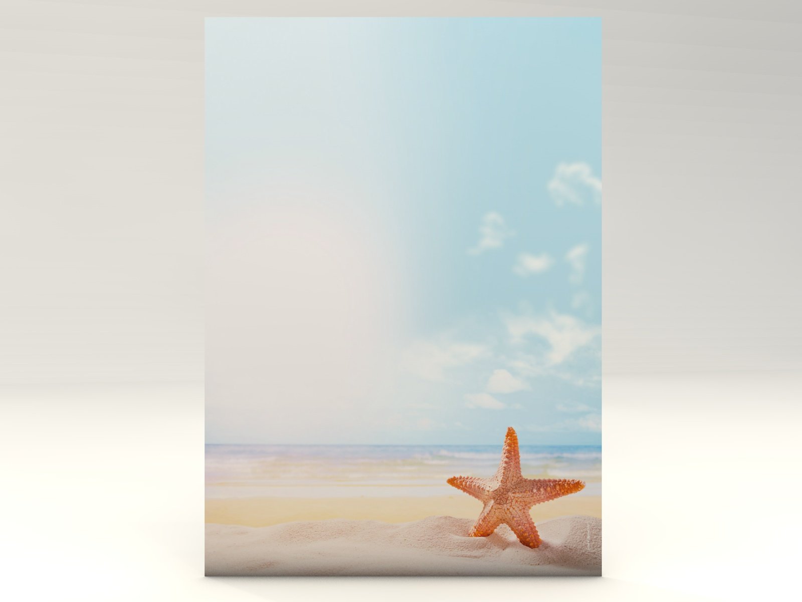 Writing Paper with Starfish Design 100 Sheets DIN A4 90 g / qm
