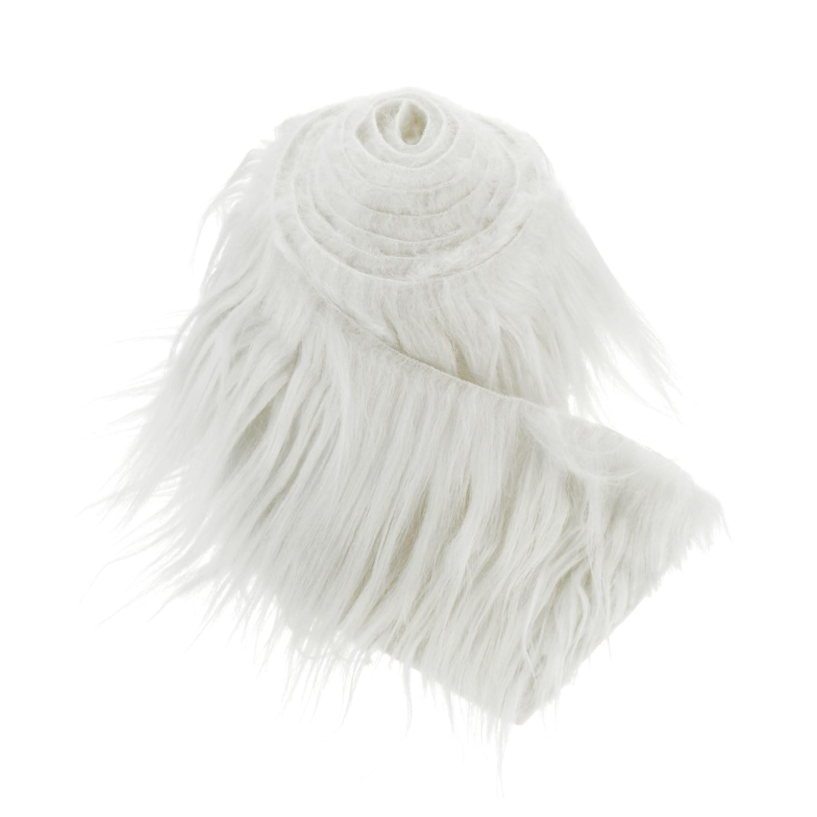 DMiotech 4"x60" Grey Faux Fur Fabric for Crafts, Fluffy Faux Fur for DIY Projects, Gnomes, Animal Costumes, Cushions