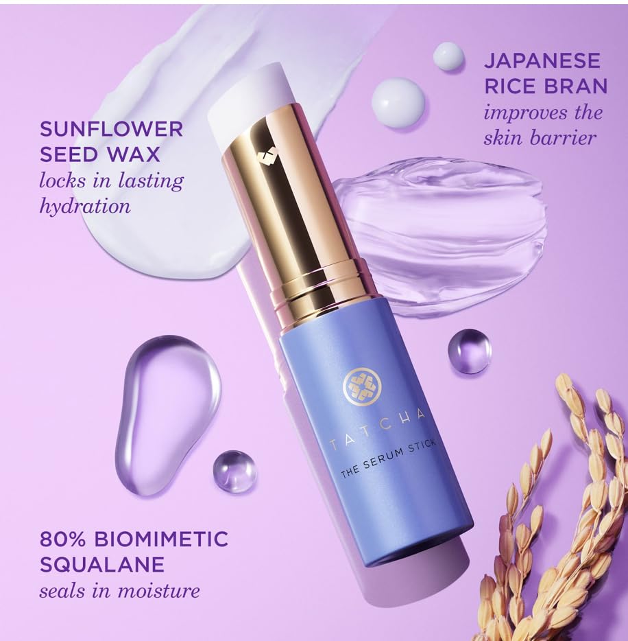 TATCHA The Serum Stick | Smooth Dry Fine Lines Instantly, Face & Eye Brightener Stick 8 G | 0.28 oz