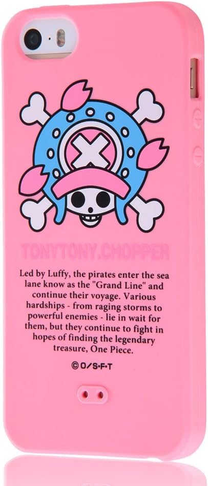 Ray Out One Piece Character Silicone iPhone 5 Case (Chopper/Pirates' Flag)