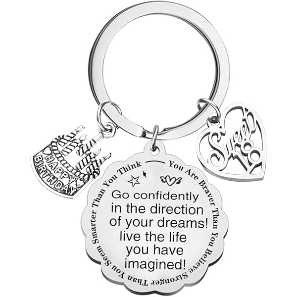 Porte-clés Personnalisé Pour 18e Anniversaire D'une Fille Avec