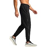Auxo Men's Athletic Running Pants Lightweight Workout Joggers Quick Dry Gym Joggers Active Sports Track with 3 Zipper Pockets