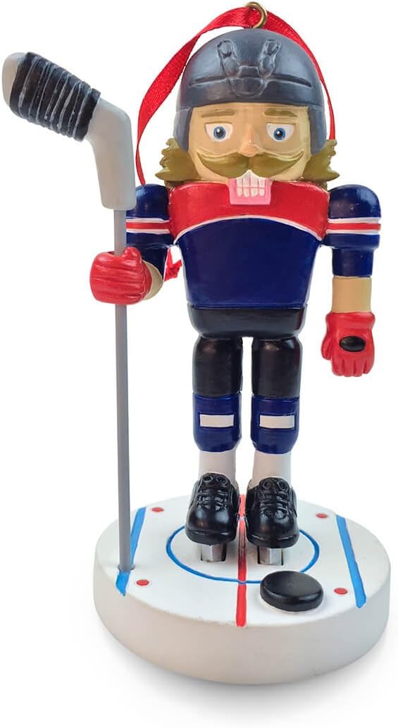 Nutcrackers - Hockey Nutcracker Resin Christmas Ornament | Hockey Ornaments by ChalkTalk Sports