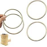 DraCra 4 Pack Purse Handles Round Shaped Loop Ring Grip Replacement for Crocheted Macrame Bags Craft Handbag Handmade Project DIY Making Hardware Supplies