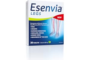 Esenvia Legs Chronic Venous Insufficiency Relief Tablets 34g - Helps Relieves signs and symptoms of Varicose Veins, Spider Ve