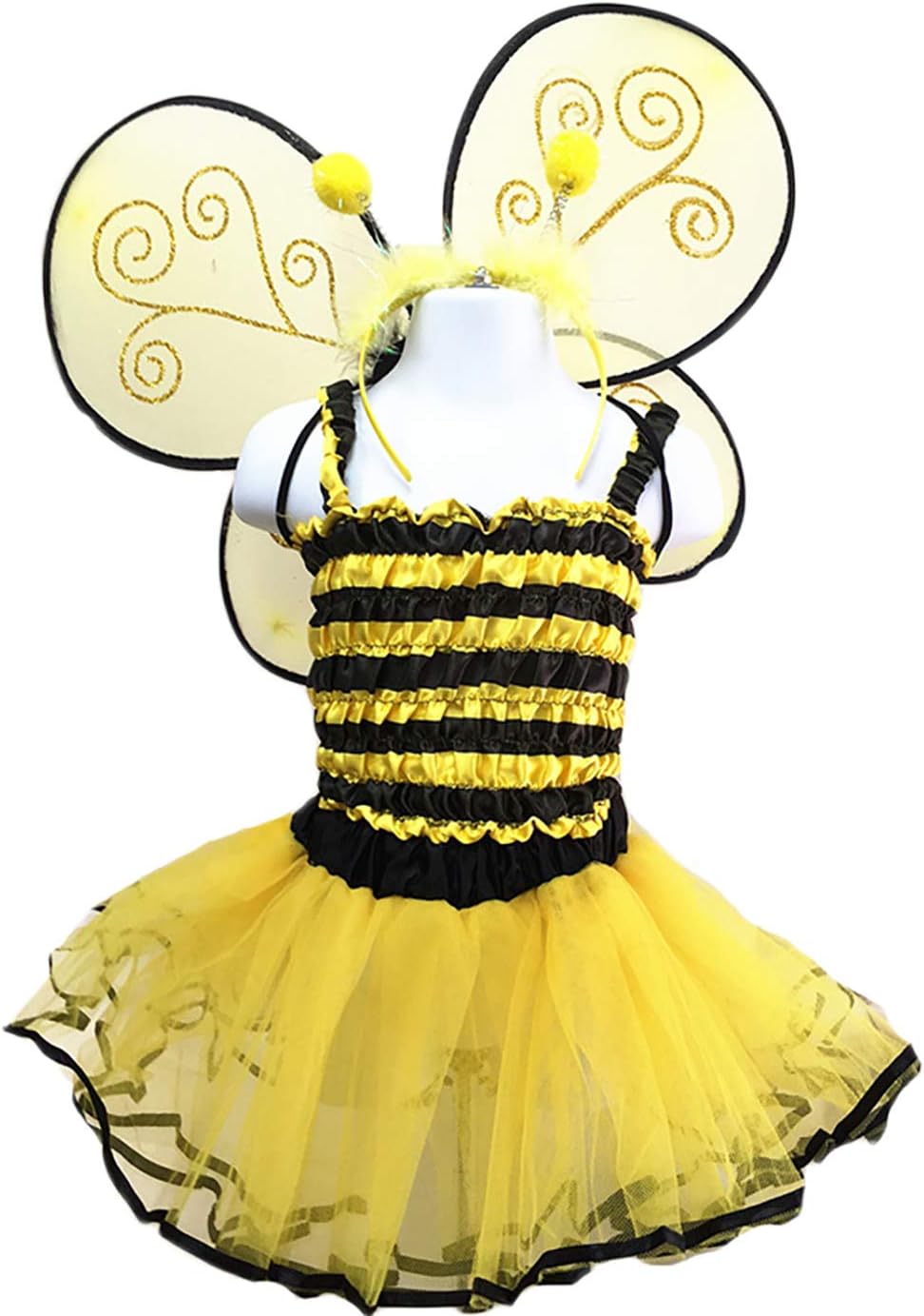 4 Different Themes Toddler Girl's Dress-Up Costume Wing & Tutu Sets - Bee w/Shirt
