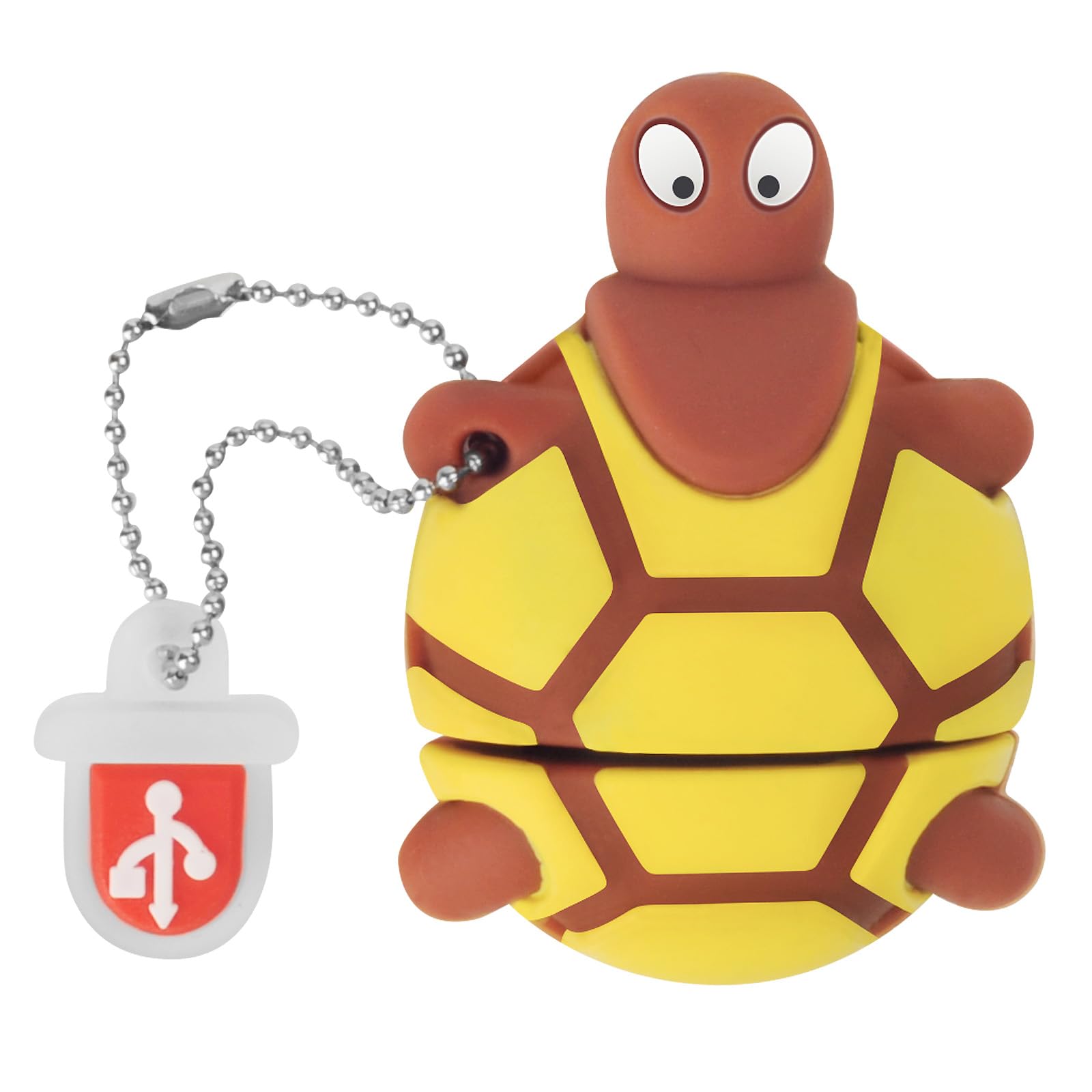 32GB USB Flash Drive Cute Turtle-Shaped, BorlterClamp Funny Memory Stick Cute USB 2.0 Drive Novelty Thumb Drive for External Data Storage, Brown