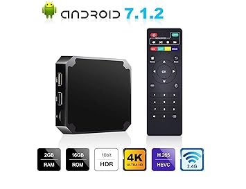 Android 7.1.2 TV Box, Model:- X96 Mini Android TV Box - 2GB RAM+16GB ROM AMLOGIC S905W Quad-core Cortex-A53 with WiFi 2.4GHz / H.265 4K HD Smart Media Player (Black)
