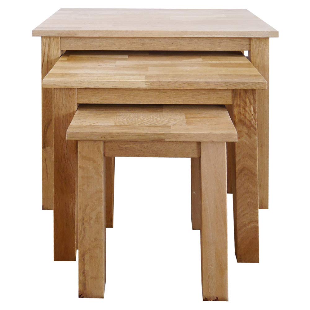 rongyuan Oak Coxmoor Wooden Nest of Tables