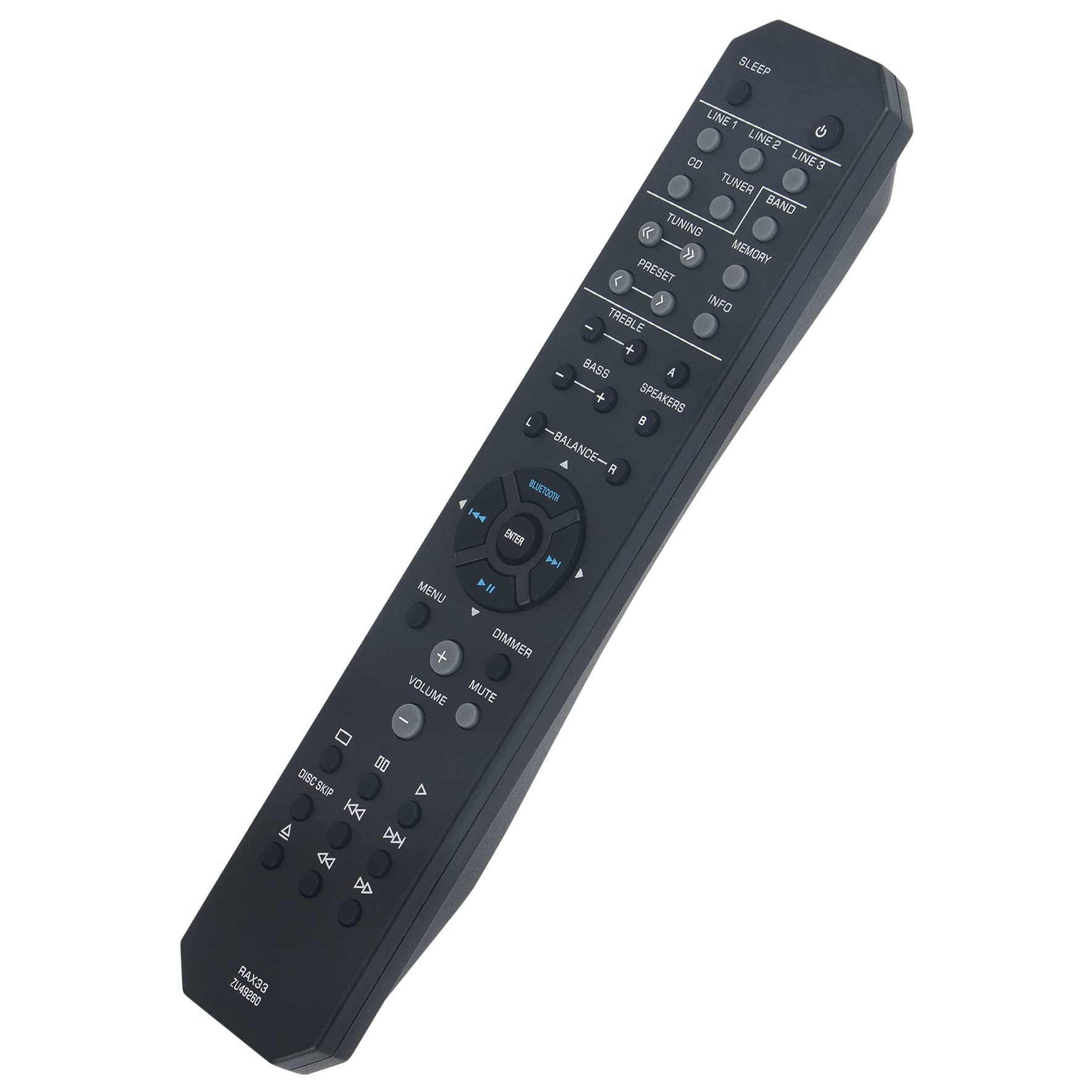 VINABTY Remote Control Replacement RAX33 ZU49260 Suit for Yamaha Natural Sound Stereo Receiver R-S202