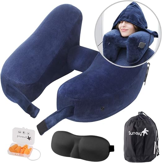Amazon Com Travel Pillow Inflatable Neck Pillow Airplane Neck