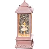 Ballerina Christmas Snow Globes Lantern, Shatterproof 10 Songs Music Box | Rotating Figurine, Swirling Glitter, USB &amp; Battery Powered Snow Globe, for Girl Ballet Gifts Birthday Decor Decoration, Pink
