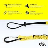 BearTOOLS Tool Lanyard Bungee Strap Screw Locking Carabiner Yellow Fall view 3