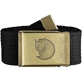 Fj&auml;llr&auml;ven Canvas Brass Belt - Durable Webbing, Brass Buckle, Adjustable, Classic Style - Hiking, Travel