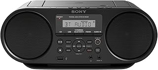 Sony ZS-RS60BT CD und USB Bluetooth Boombox/Radiorekorder (NFC, Mega Bass, UKW Radio) schwarz