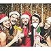 58 PCS Christmas Photo Booth Props Kit, Xmas Selfie Props for Adults Kids Christmas Theme Party Supplies